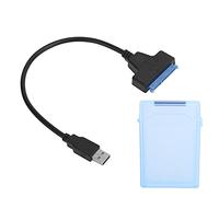 Cuifati Câble de Disque Dur Externe, Prend en Charge Le Disque Dur HDD/SDD, Lecture Haute Vitesse USB3.0, Cordon de Conversion avec Boîtier de Protection (Bleu)
