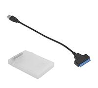 Cuifati Câble de Disque Dur Externe, Prend en Charge Le Disque Dur HDD/SDD, Lecture Haute Vitesse USB3.0, Cordon de Conversion avec Boîtier de Protection (Blanc)