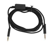 Cuifati Câble de Remplacement Cordon AUX 3,5 Mm avec Interrupteur Muet, Câble Son HiFi pour, écouteurs, Ordinateurs Portables, Smartphones, Tablettes, Nylon tressé 2 M/6,6 Pieds (Black)