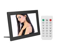 Cuifati Cadre Photo électronique 12 Pouces, Cadre Photo Numérique HD 1280 X 800 avec Horloge, Calendrier, Bouton de Commande et Télécommande Infrarouge, Prise en Charge MP3, MP4, (Prise UE (220-240