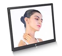 Cuifati Cadre Photo Numérique HD 15 Pouces, Grands Cadres Photo électroniques avec Boutons de Fuselage et Télécommande Infrarouge, Prise en Charge MP3, MP4, Lecture D'images (Prise UE)