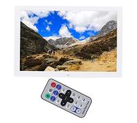 Cuifati Cadre Photo Numérique HD 17 Pouces, Grands Cadres Photo électroniques avec Boutons de Corps et Télécommande Infrarouge, Support D'écran D'affichage Numérique, Horloge, (Prise UE)