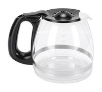 Cuifati Cafetière de Rechange en Verre Borosilicate avec Couvercle Noir Réglable Universel, Carafe Facile à Verser pour Cafetière, Poignée Confortable, Bec Anti-goutte, Carafe en Verre pour Machine