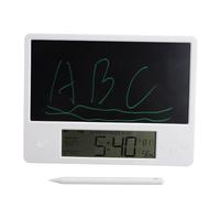 Cuifati Calendrier électronique avec Bloc-notes, Calendrier Numérique de Bureau avec Date de Date à la Température Affichage d'humidité, Tablette D'écriture LCD Rechargeable pour la