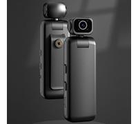 Cuifati Caméra d'action HD 2K, Caméscope Anti-Shake avec Objectif Grand Angle Rotatif à 355 Degrés, Caméra Sportive avec Pince Arrière, pour Les Sports Extérieurs