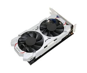 Cuifati Carte Graphique 4 Go GDDR5 GTX750TI, GPU 128BIT 1072MHZ avec Double Ventilateur de Refroidissement Carte Vidéo 4K HD Ordinateurs Carte Graphique, PCI Express3.0, HDML/VGA/DVI