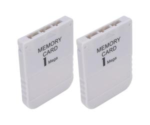 Cuifati Carte Mémoire 1 Mo pour PS 1, Carte Mémoire pour Console de Jeu Haute Vitesse avec Lecture Rapide et écriture, pour Système de Jeu Classique (2PCS)