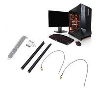 Cuifati Carte WiFi 6E, 1800Mbps Double Bande 2,4GHz 5GHz avec 2x2 Antennes 8dBi, Compatible avec M.2 2230 A E NGFF For10 11