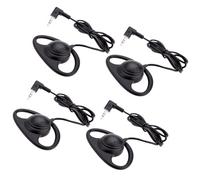 Cuifati Casque à Oreille Unique avec Prise en Forme de L de 3,5 Mm, Casque Filaire Mono pour Ordinateur Portable, Téléphone, Centre D'appels, Jeux (4PCS)