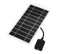 Cuifati Chargeur de Panneau Solaire USB 5 W Monocristallin Portable Léger pour les Voyages, Chargeur Solaire pour Téléphone Portable avec Cellules Photovoltaïques Efficaces, Caractéristiques de