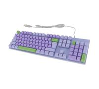 Cuifati Clavier de Jeu Filaire avec Rétro-éclairage, Connexion USB à Gros Caractères, Clavier D'Ordinateur avec Rétro-éclairage, pour Ordinateur Portable (Violet)