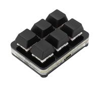 Cuifati Clavier de Jeu Mécanique à 6 Touches, Interrupteur Rouge Programmable RVB échangeable à Chaud, Compact de Type C Filaire avec Fonction de Mémoire, pour OS X Gaming Office, (Black)
