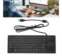 Cuifati Clavier Filaire Compact avec pavé Tactile, Claviers Durables en ABS Ultra Fin pour Une Utilisation Industrielle, Médicale et Militaire, pavé Tactile Convivial, Longue Durée de Vie, Fonction