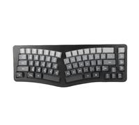 Cuifati Clavier PC Filaire, Clavier Ergonomique 69 Touches avec Rétroéclairage RVB, Type C Amovible, Mini Split Compact, Plug and Play, pour PC de Bureau, Jeux de Bureau