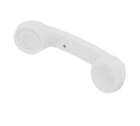 Cuifati Combiné Téléphonique Bluetooth Rétro - Haut-Parleur HD sans Fil, Microphone, Appel Confortable sans Rayonnement, Batterie Rechargeable de 200 MAh pour Téléphone Portable/Ordinateur (White)