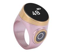 Cuifati Compteur de Bague Intelligent, Compteur de Bague électronique à écran LCD à Commande Tactile, de Intelligent Numérique étanche avec Batterie pour Le Travail, Le (Or Rose)