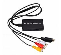 Cuifati Convertisseur S-Vidéo AV vers HD, Sortie 1080P Plug and Play avec Traitement avancé du Signal, pour Téléviseurs HD, Moniteurs, Lecteurs DVD VHS, Consoles de Jeux