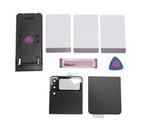 Cuifati Coque Arrière de Remplacement pour Galaxy Z Flip 3 Z Flip 3 5G F711, Ruban Adhésif pré-installé avec Objectif D'appareil Photo, Kit D'outils de Réparation Inclus, Pièce de (Black)