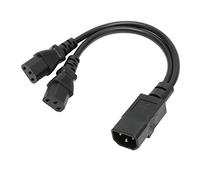 Cuifati Cordon d'alimentation IEC320 C14 vers Double C13 Femelle, 2500 W 10 A 250 V C14 Mâle vers 2 Adaptateurs Répartiteurs C13 Y, Câble d'extension en PVC 1 Entrée 2 Sorties, isolé Résistant à la