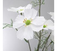 Cuifati Cosmos Artificiels Fleurs Blanches Long Larring pour Les Immeubles D'appartements Célébration de Mariage 5 Pack Silk Towel Ice Fil 60 Cm (10)