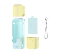 Cuifati Couverture de Boîtier de Protective en Silicone pour 3, Mignon Manche en Silicone coloré, Accessoires de Caméra d'action de Cardin Portable, Protecteur (Rose + Jaune) (Bleu + Jaune)