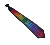 Cuifati Cravate Lumineuse avec 5 Modes de Fonction LED Activée par la Voix pour les Concerts, les Fêtes, les Hommes et les femmes.