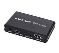 Cuifati EARC ARC Sound Extractor Convertisseur Adaptateur D'interface Multimédia HD, avec Alimentation USB, Prise en Charge du Son 5,1 Canaux 2,0 Canaux, pour Sortie Optique 3,5 Mm