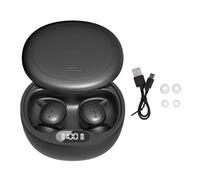 Cuifati Écouteurs sans Fil Bluetooth 5.4 à Suppression de Bruit avec étui de Chargement à Affichage Numérique, étanche IPX7, pour Sports Training (Black)
