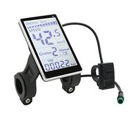 Cuifati Écran LCD pour vélo électrique, Panneau de contrôle Multi-Information, 5 Broches 24 V 36 V 48 V 60 V Universel, Panneau LCD étanche pour Modification de vélo