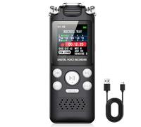 Cuifati Enregistreur Vocal Numérique avec Lecture, Enregistreur Audio Numérique Portable HD, Enregistrement Clair avec Suppression du Bruit, Vocal de qualité PCM pour Les (32G)