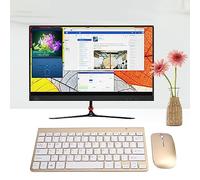 Cuifati Ensemble Clavier et Souris sans Fil, Combos Clavier et Souris muets Ultra-Minces, Ensemble de Clavier pour Mini-Souris de Bureau à Domicile, Clavier et Souris de Conception Ergonomique(Or)