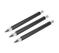 Cuifati Ensemble de 3 Crayons de Charpentier Mécaniques, Kit de Marqueurs d'outils de Traçage de 5,6 Mm pour le Marquage du Travail du Bois avec Taille-Crayon intégré, Crayon Professionnel à Prise