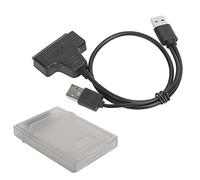 Cuifati Fils de Données Coudés, la Vitesse USB 2.0 Peut Atteindre 480 Mbps, avec Un Boîtier de Protection du Disque Dur Anti-poussière de 2,5 Pouces, et L'alimentation Ne Peut Pas Tomber (Gris)