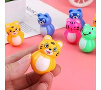 Cuifati Gobelet pour bébé Hochets Animaux de Dessin animé Colorés avec Boules en Acier pour des Sons Agréables, Cadeau de Noël Idéal pour les Enfants, Taille : 4 X 2,5 Cm (COLORFUL)