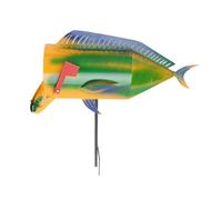 Cuifati Grande Boîte aux Lettres de Poisson à la Bouche, Boîte Postale en Métal Couleur Vibrante pour Résidentiel