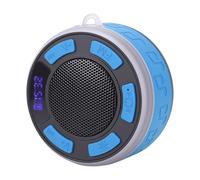 Cuifati Haut-Parleur de Douche Bluetooth avec Ventouse, Horloge LED, Lumières RVB, Son Surround 360°, Haut-Parleur Portable étanche IPX6 pour la Maison, Les Fêtes, L'extérieur, Les (Blue)