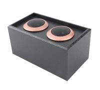 Cuifati Haut-Parleur sans Fil en Bois HiFi Portable 35 W 6Ω Son Pur Aigu sans Perte, Mini Haut-Parleur Passif en Bois pour Décoration Vintage, Restaurants (Black)