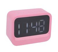 Cuifati Horloge Numérique avec Haut-Parleur Bluetooth, Réveils Numériques avec Double fonctionnalité D'alarme et Affichage LED, Réveils Intelligents avec Lecteur MP3 pour Gros Dormeurs, (Pink)