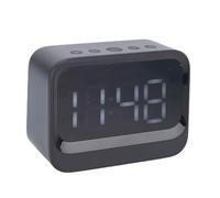 Cuifati Horloge Numérique avec Haut-Parleur Bluetooth, Réveils Numériques avec Double fonctionnalité D'alarme et Affichage LED, Réveils Intelligents avec Lecteur MP3 pour Gros Dormeurs, (Black)
