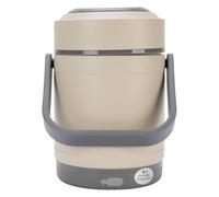 Cuifati Hot Pot Électrique, 2L Cuiseur Mini Portable 20W Auto-Chauffant Pot Électrique, Cuiseur Thermique En Acier Inoxydable Conservation de La Chaleur pour La Cuisson Des Nouilles (Beige)