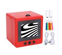 Cuifati Imprimante D'autocollants AI pour Enfants, Commande Vocale 203 DPI, Machine Thermique sans Encre, écran 2,4 Pouces, Batterie 1200 MAh pour Bricolage D'étiquettes, Cadeau pour (Rouge)
