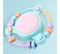 Cuifati Instrument de Musique pour Jeunes Enfants, Apprentissage éducatif Préscolaire Multifonction, Lisse et sans Bavures, Tambour à Main, Exercice du Sens de la Musique (Tambour perlé vert)