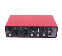 Cuifati Interface USB C, Enregistrement 24 Bits 192 KHz pour Musiciens, avec Préamplificateur Transparent et Entrée Hi Z, Compatible avec Wins et OS X (rouge)