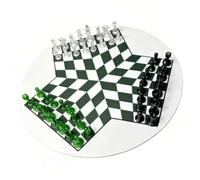 Cuifati Jeu D'échecs à Trois Joueurs, Plateau Portable de 48 Pièces, pour
