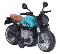 Cuifati Jouet de Moto à Tirer Cool avec Lumière et Son, Modèle de Moto Unique alimenté par Friction pour Enfants Garçons, Meilleur Cadeau pour Les Tout-Petits (Bleu Noir)