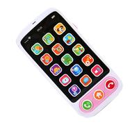 Cuifati Jouet de Téléphone Intelligent pour Enfants avec Lecteur de Musique, éclairage coloré, Début éducatif pour Le Langage et Les Compétences Cognitives (Pink)