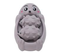 Cuifati Jouets de Bain pour bébé, Jouet Aquatique Flottant en Plastique Souple pour Enfants, Amusant et Mignon pour Baignoire et Piscine, pour Tout-Petits, Garçons et Filles, Paquet de (Grey)