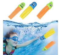 Cuifati Jouets de Plongée en Forme de Poulpe, Expressions Amusantes, Jouets de Bain élastiques pour Enfants, Pratique de Plongée pour Piscine et Plage, Matériau PVC, 3 Pièces (Colorful)