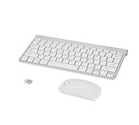 Cuifati Kit Clavier et Souris sans Fil 2,4 GHz Mince et étanche, Souris Clavier Rechargeable, Clavier et Souris ergonomiques Silencieux pour PC XP/7/8 PC/Ordinateur Portable/Smart