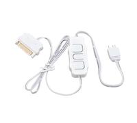 Cuifati Kit de Contrôleur Argb, Séparateur Argb 5V 3pin à SATA avec Mode D'éclairage Frais, Contrôleur de Moyeu des Ventilateurs RVB D'ordinateur 46 Mm, pour Les Ventilateurs de Châssis, (White)